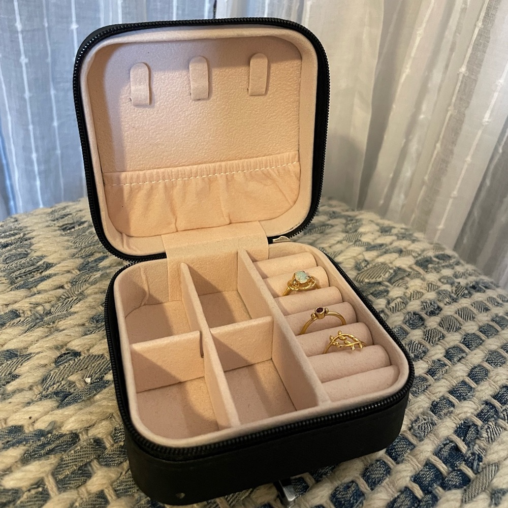 Black Travel Jewelry Case